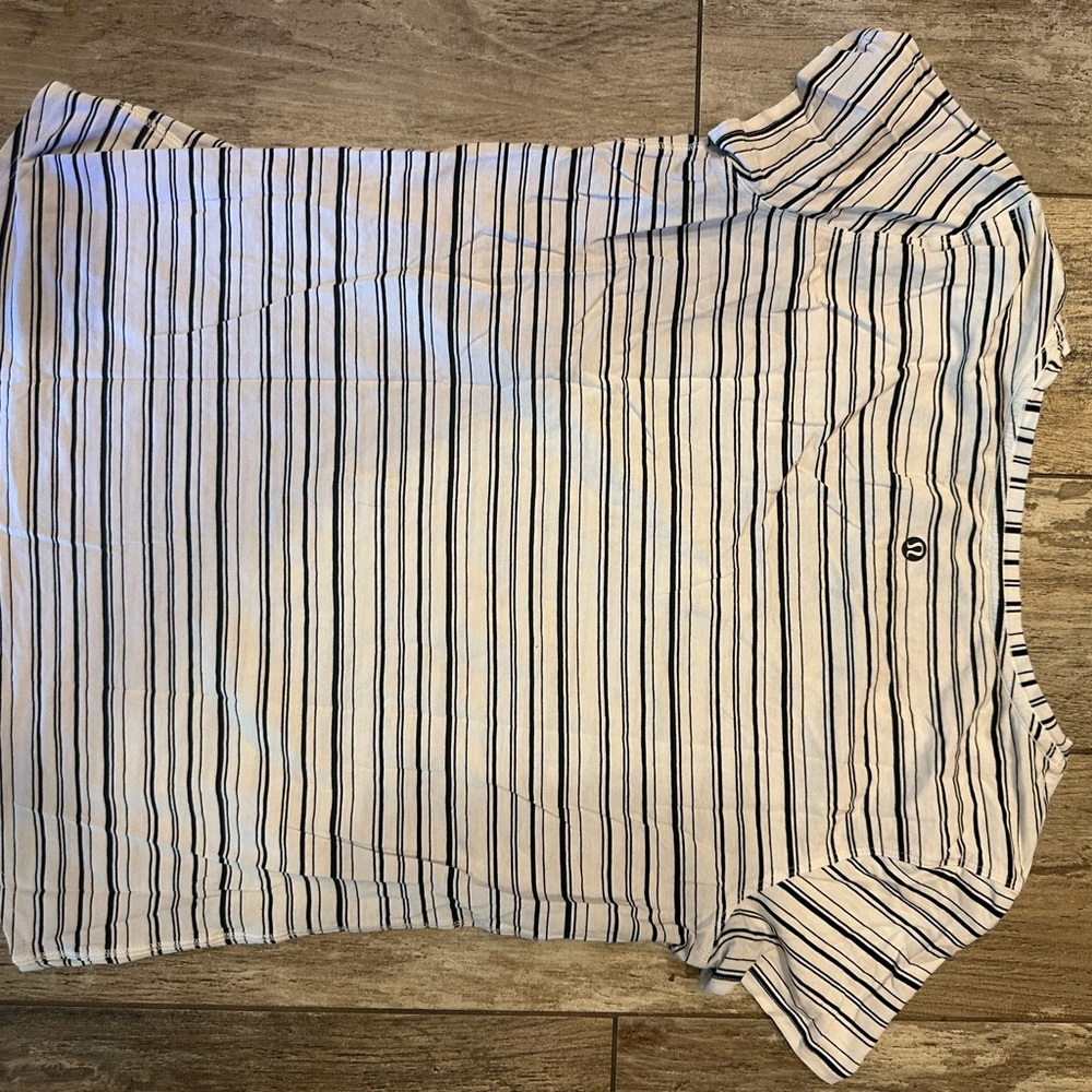 Striped White and Blue Men's Shirt